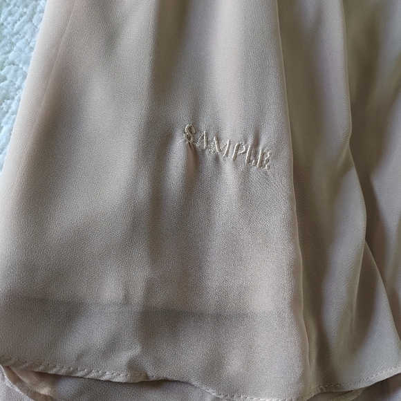 BILL Levkoff Blush Pink Chiffon Gown 10 - Picture 13 of 16